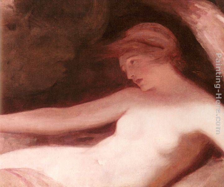 Reclining Female Nude painting - George Romney Reclining Female Nude art painting